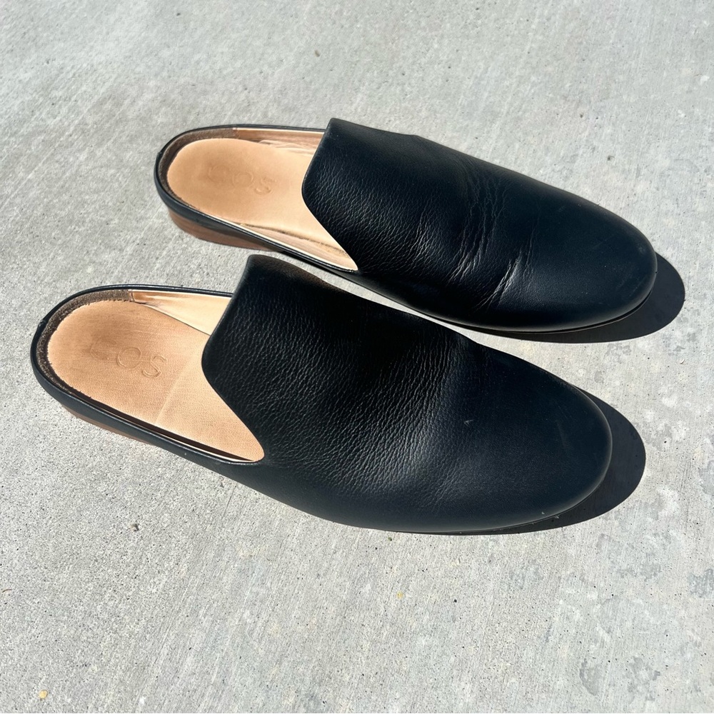 COS Black leather flats